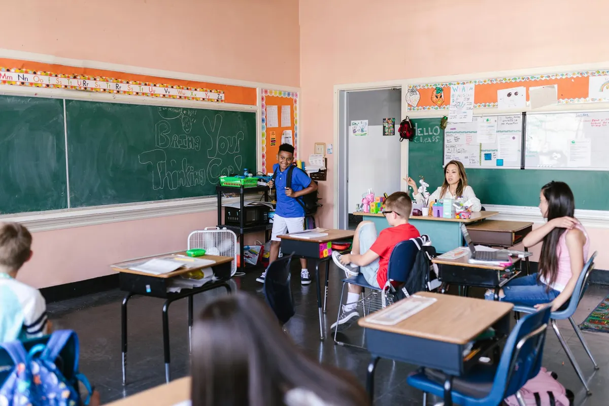 A private school classroom